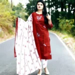 Redqymdqe Exclusive Fashionable Stylish and Comfortable High Quality Three Piece for Women for women Skin Print Cotton Three Piece
