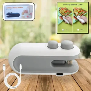 2-in-1 Heat Sealer with Cutter Portable Mini Sealing Machine