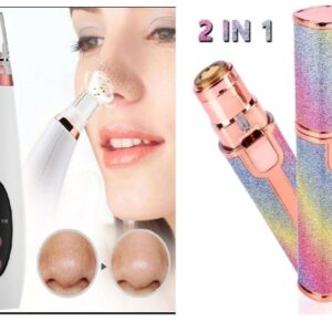 Combo Offers( Blackhead Remover + 2 in 1 Eyebrow Trimmer)