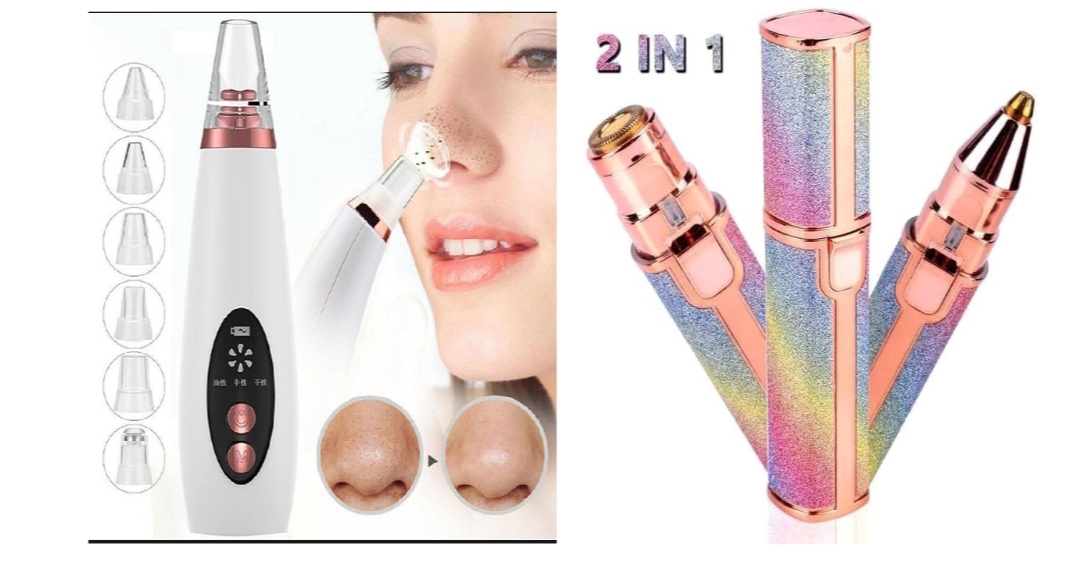 Combo Offers( Blackhead Remover + 2 in 1 Eyebrow Trimmer)